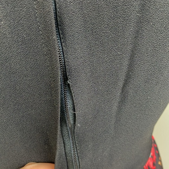 Vintage 60s 70s High Slit Geometric Print Dress - Picture 10 of 11